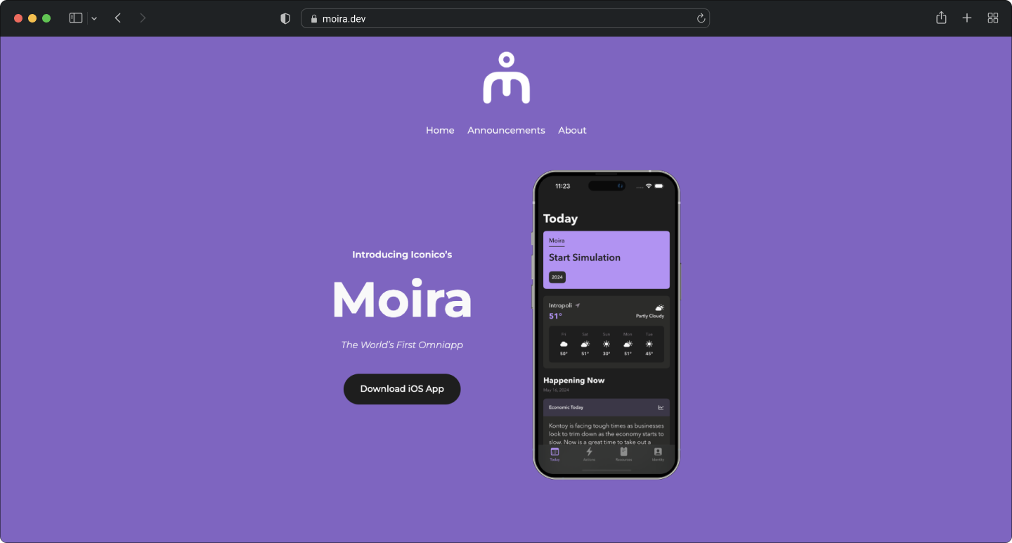 Moira iOS App